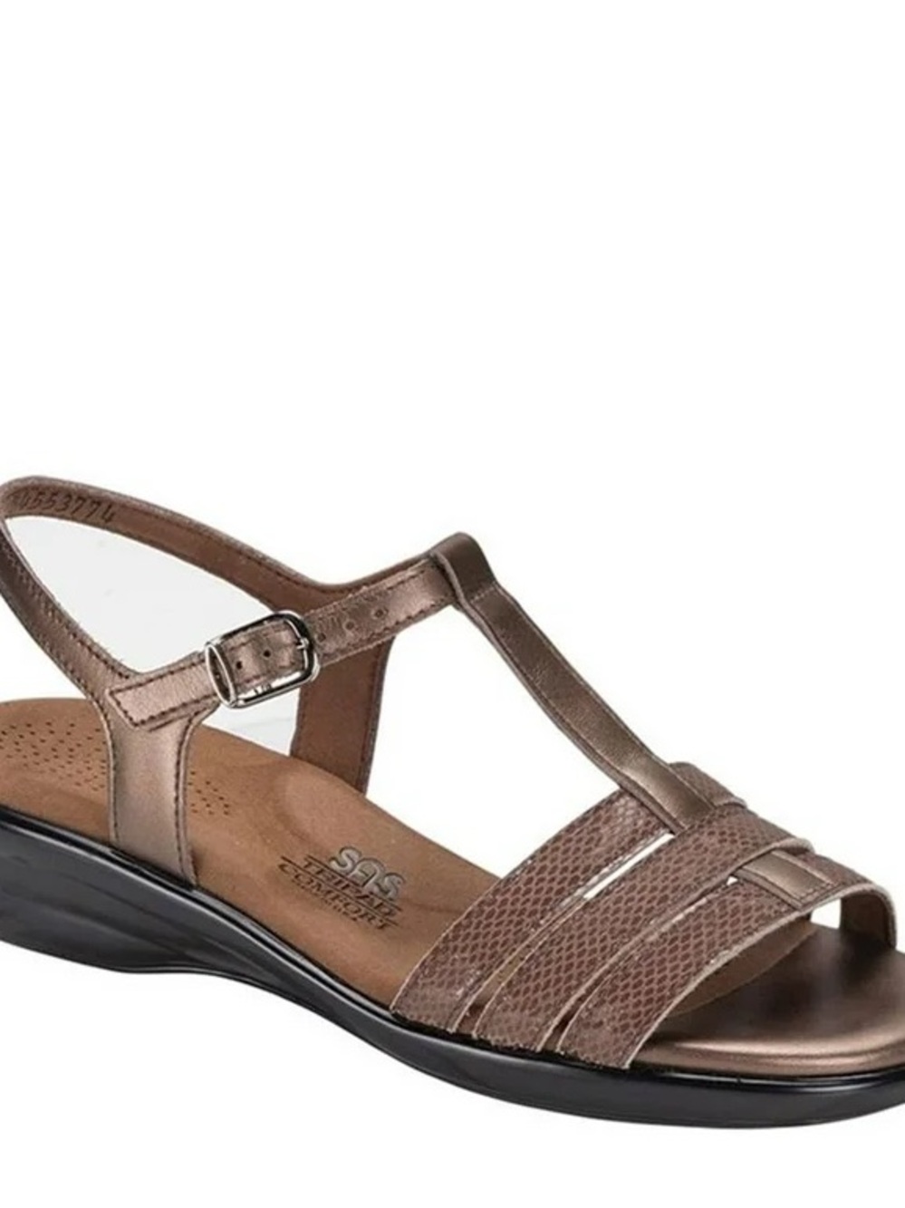 SAS Brown Textured Strappy Sandals Tripad Comfort 7.5WW